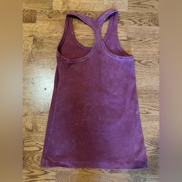 Lululemon 🍋 Cool Racerback Top Dye Washed Chianti Size 4 - Picture 4 of 12